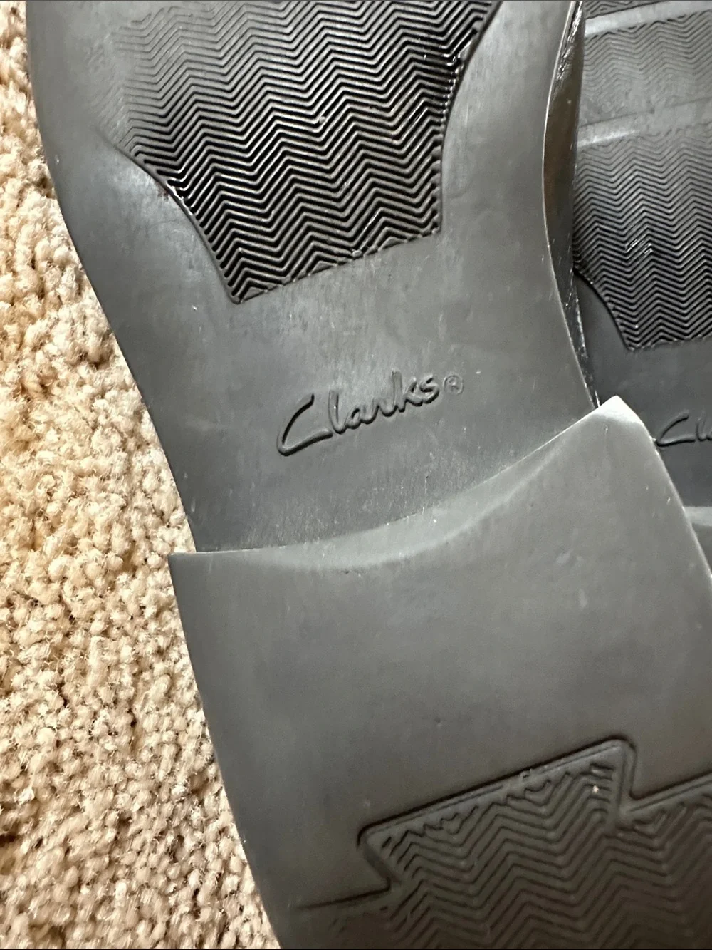 Clarks Black Leather Lace-Up Derby Shoes